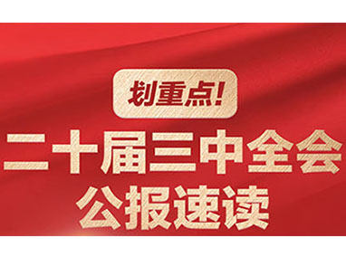 劃重點！二十屆三中全會公報速讀